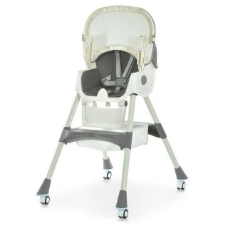 Стульчик для кормления M 6302 Gray складной, 5-ти точечные ремни